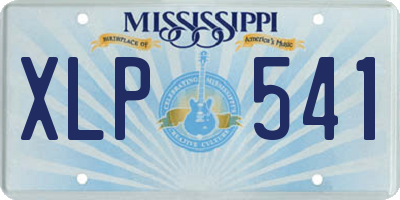 MS license plate XLP541