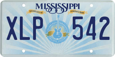 MS license plate XLP542