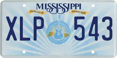 MS license plate XLP543