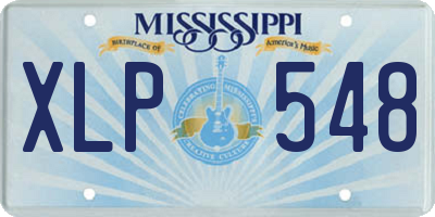 MS license plate XLP548