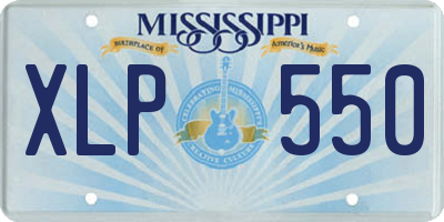 MS license plate XLP550