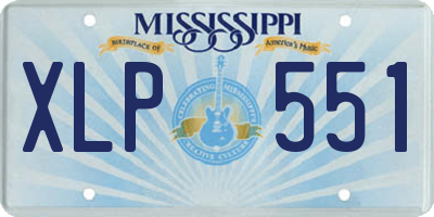 MS license plate XLP551