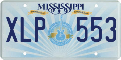 MS license plate XLP553