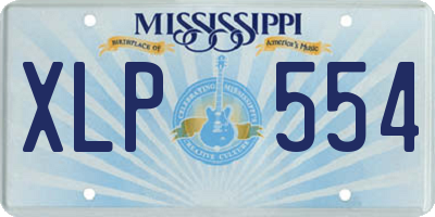 MS license plate XLP554