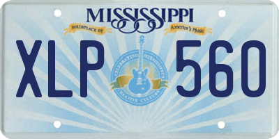 MS license plate XLP560