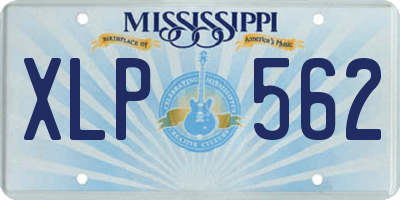 MS license plate XLP562