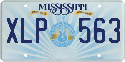 MS license plate XLP563