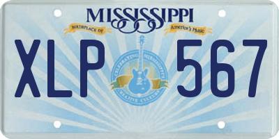MS license plate XLP567
