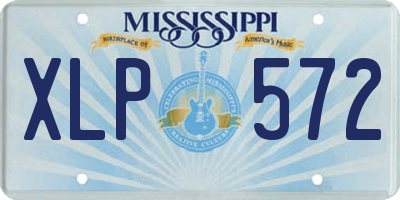 MS license plate XLP572