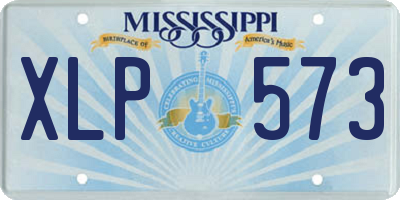 MS license plate XLP573