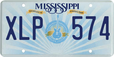 MS license plate XLP574