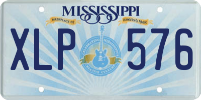 MS license plate XLP576
