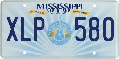 MS license plate XLP580