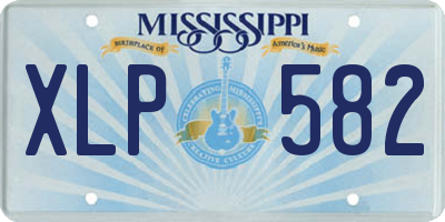 MS license plate XLP582