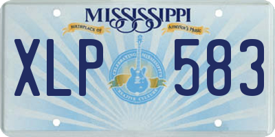 MS license plate XLP583