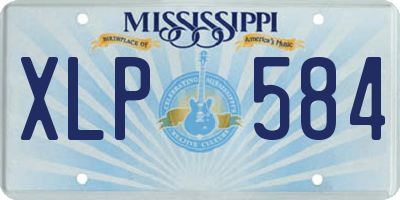 MS license plate XLP584
