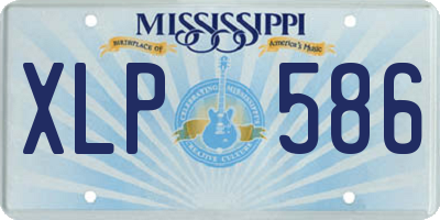 MS license plate XLP586