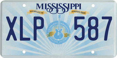 MS license plate XLP587