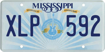 MS license plate XLP592