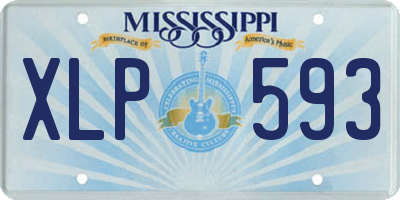 MS license plate XLP593