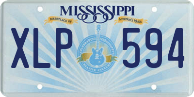 MS license plate XLP594
