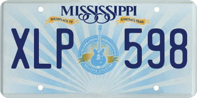 MS license plate XLP598