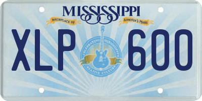MS license plate XLP600
