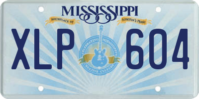 MS license plate XLP604