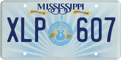 MS license plate XLP607