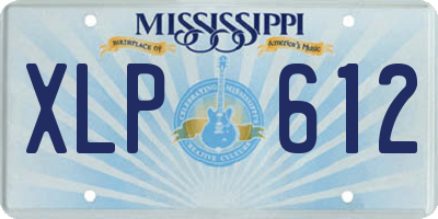MS license plate XLP612