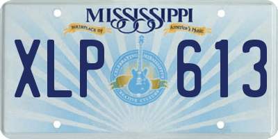MS license plate XLP613