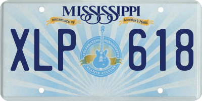 MS license plate XLP618