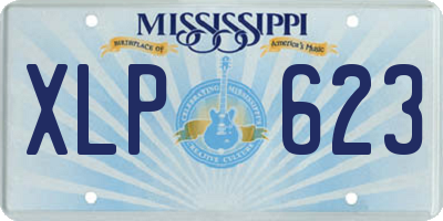 MS license plate XLP623