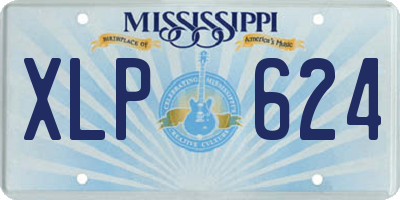 MS license plate XLP624