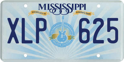 MS license plate XLP625