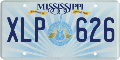 MS license plate XLP626