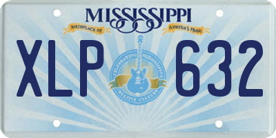 MS license plate XLP632