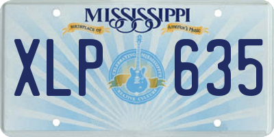 MS license plate XLP635