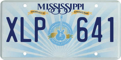 MS license plate XLP641