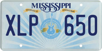 MS license plate XLP650