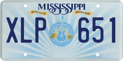 MS license plate XLP651