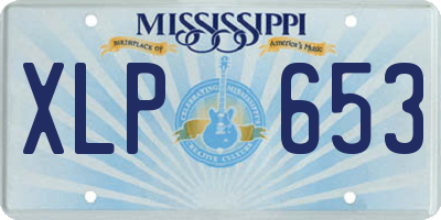 MS license plate XLP653
