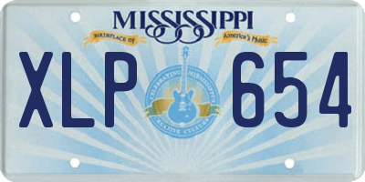 MS license plate XLP654