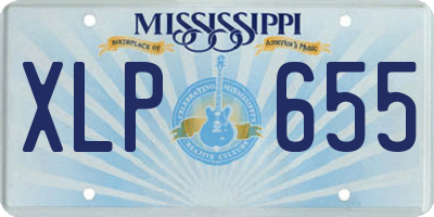 MS license plate XLP655