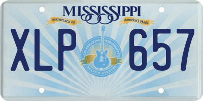 MS license plate XLP657