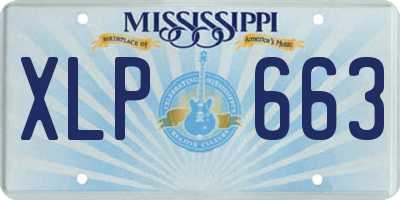 MS license plate XLP663