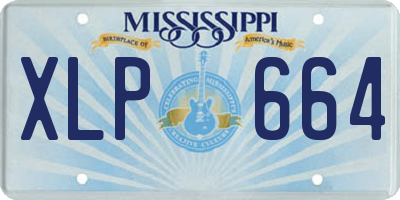 MS license plate XLP664