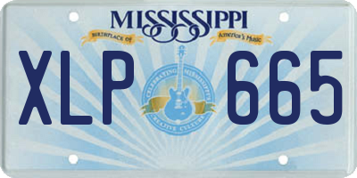 MS license plate XLP665