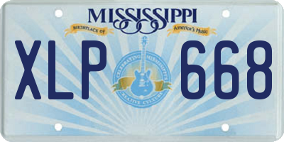 MS license plate XLP668