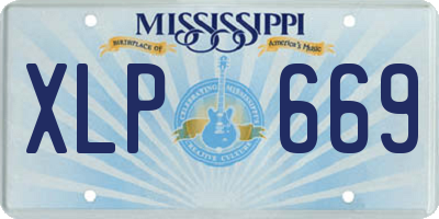 MS license plate XLP669